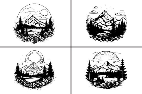 Capturing the Golden Hour: The Sunset Silhouette Vector Graphic