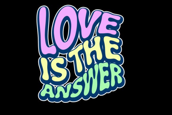 Love is the Answer Graphic Tee Design: A Modern Design Asset