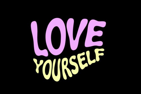 Love Yourself Graphic Tee Design: Bold Typography for Streetwear