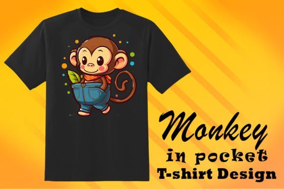 Monkey Lover Graphic T-Shirt Design: Your Next Best-Selling Clipart
