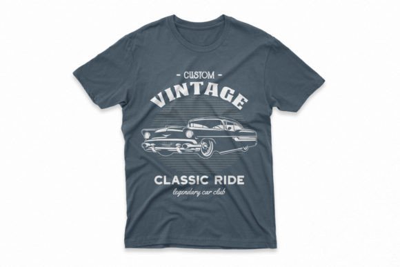 Timeless Style on Cotton: The Vintage Classic Car Tee Shirt Graphic